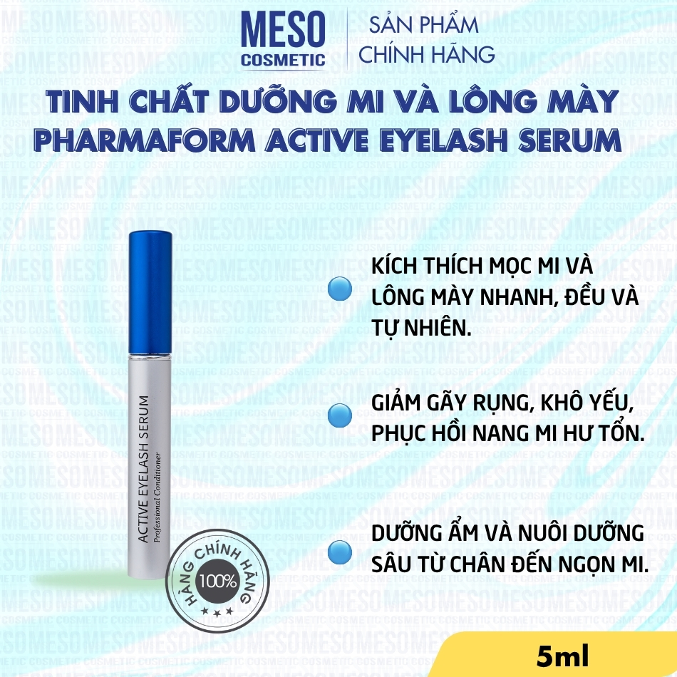 Tinh chất dưỡng mi và lông mày Pharmaform Active Eyelash Serum 5ml